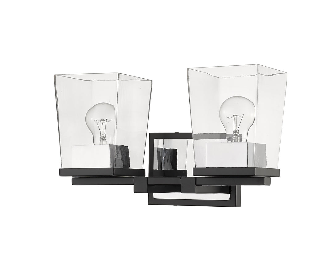 Z-Lite Canada - 475-2V-MB-CH - Two Light Vanity - Bleeker Street - Matte Black + Chrome