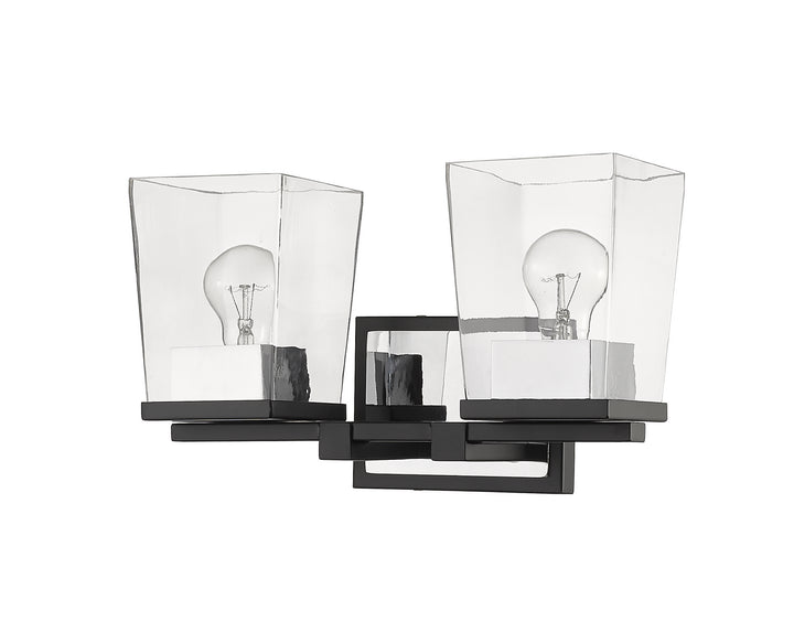 Z-Lite Canada - 475-2V-MB-CH - Two Light Vanity - Bleeker Street - Matte Black + Chrome