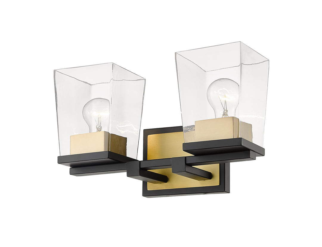 Z-Lite Canada - 475-2V-MB-OBR - Two Light Vanity - Bleeker Street - Matte Black + Olde Brass
