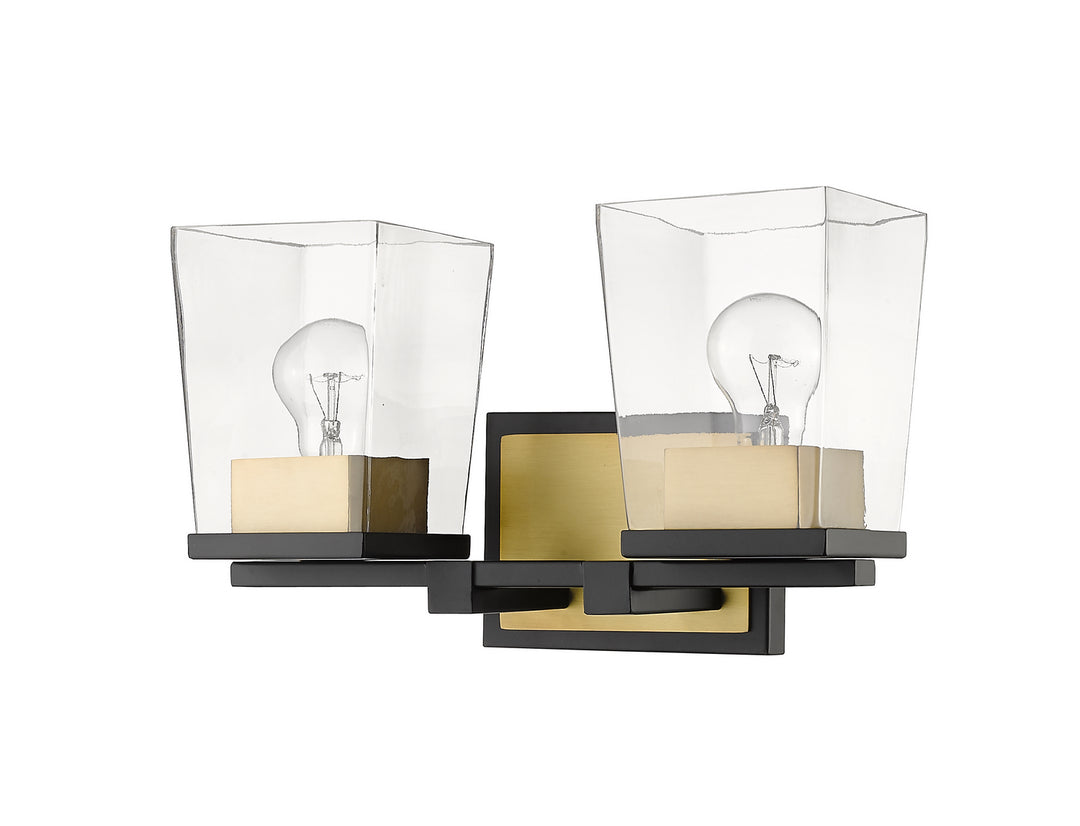 Z-Lite Canada - 475-2V-MB-OBR - Two Light Vanity - Bleeker Street - Matte Black + Olde Brass