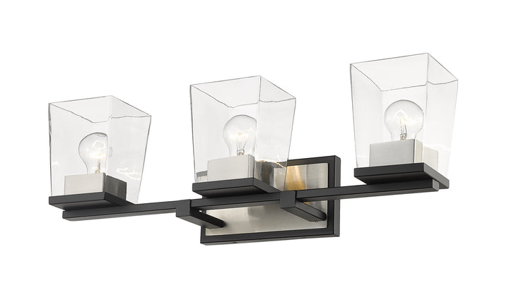 Z-Lite Canada - 475-3V-MB-BN - Three Light Vanity - Bleeker Street - Matte Black + Brushed Nickel
