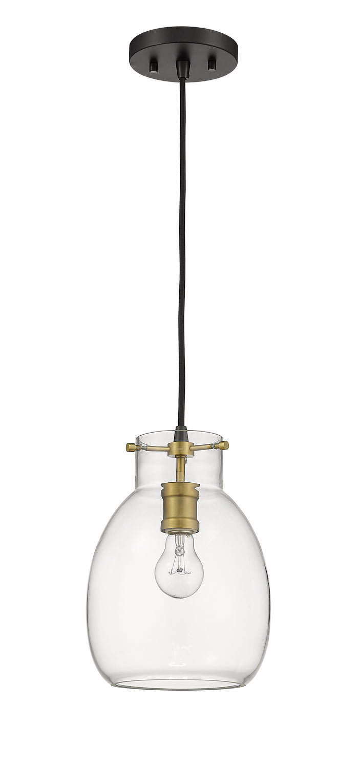 Z-Lite Canada - 476MP-MB-OBR - One Light Pendant - Bella - Matte Black + Olde Brass