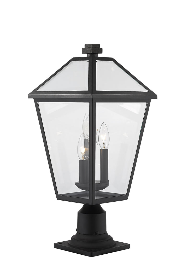 Z-Lite Canada - 579PHBR-533PM-BK - Three Light Outdoor Pier Mounted Fixture - Talbot - Black