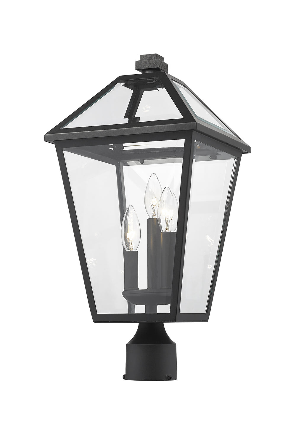 Z-Lite Canada - 579PHBR-BK - Three Light Outdoor Post Mount Fixture - Talbot - Black