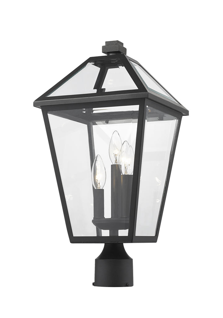 Z-Lite Canada - 579PHBR-BK - Three Light Outdoor Post Mount Fixture - Talbot - Black