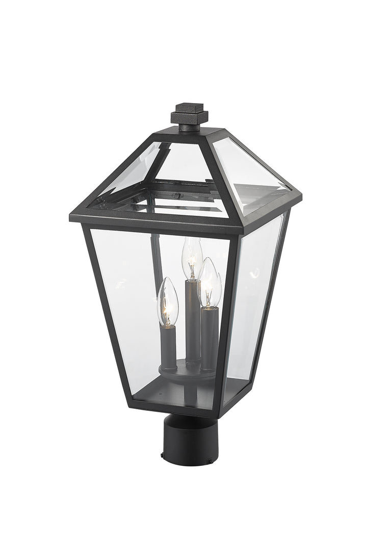 Z-Lite Canada - 579PHBR-BK - Three Light Outdoor Post Mount Fixture - Talbot - Black