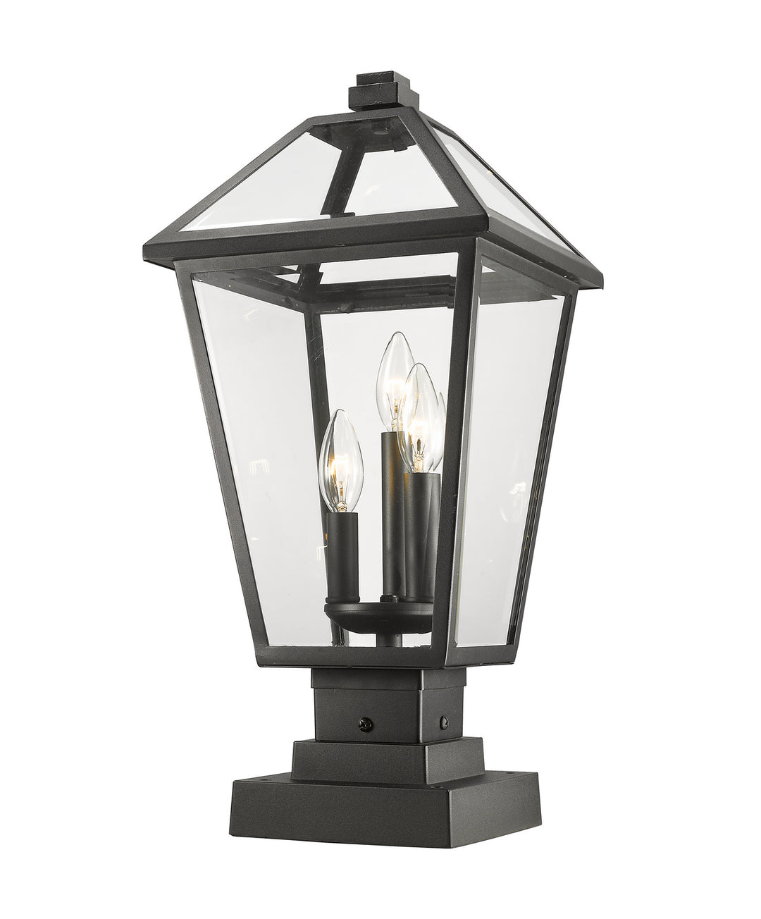 Z-Lite Canada - 579PHBS-SQPM-BK - Three Light Outdoor Pier Mounted Fixture - Talbot - Black