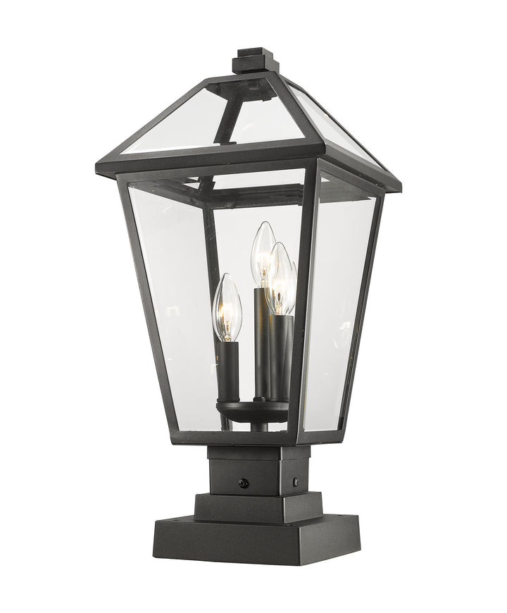 Z-Lite Canada - 579PHBS-SQPM-BK - Three Light Outdoor Pier Mounted Fixture - Talbot - Black