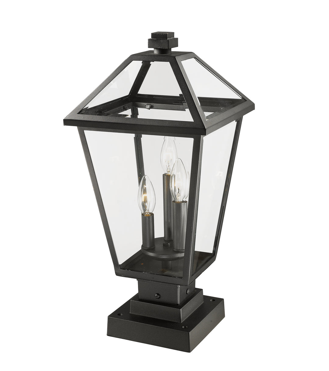 Z-Lite Canada - 579PHBS-SQPM-BK - Three Light Outdoor Pier Mounted Fixture - Talbot - Black