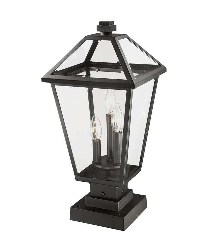 Z-Lite Canada - 579PHBS-SQPM-BK - Three Light Outdoor Pier Mounted Fixture - Talbot - Black