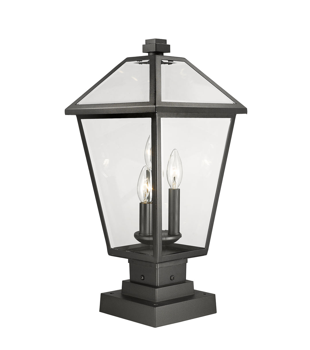 Z-Lite Canada - 579PHBS-SQPM-BK - Three Light Outdoor Pier Mounted Fixture - Talbot - Black