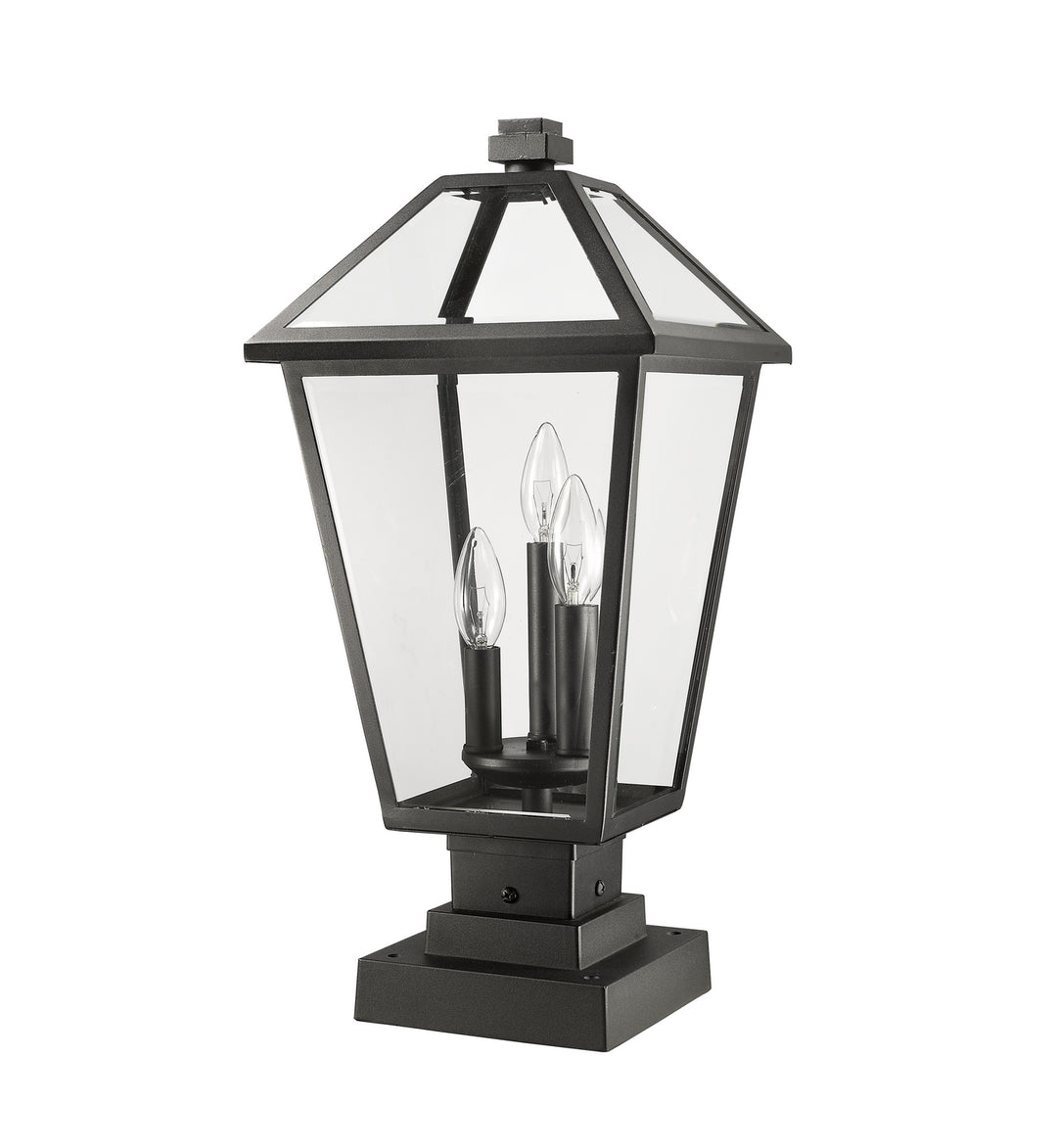 Z-Lite Canada - 579PHBS-SQPM-BK - Three Light Outdoor Pier Mounted Fixture - Talbot - Black