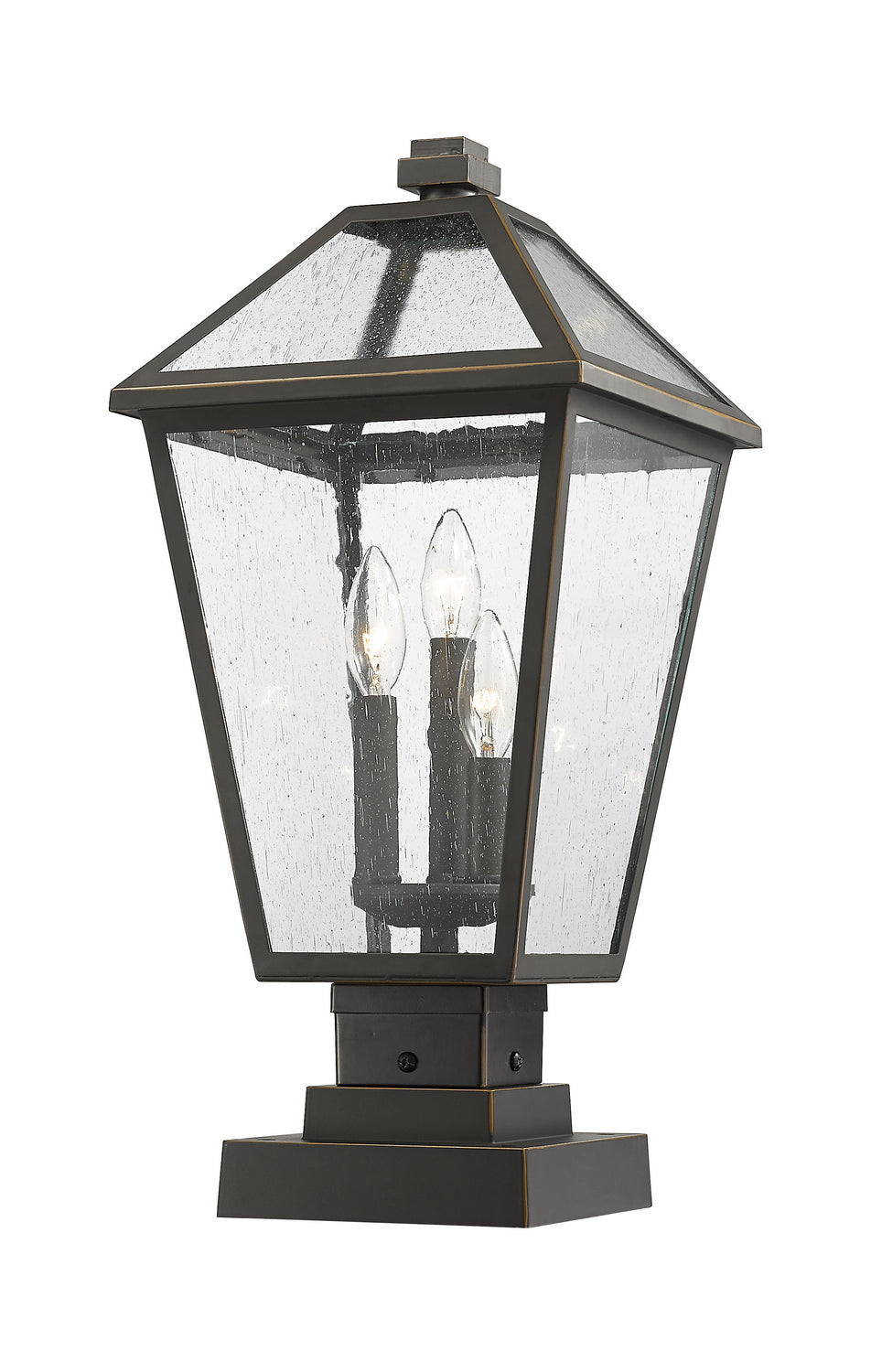 Z-Lite Canada - 579PHBS-SQPM-ORB - Three Light Outdoor Pier Mounted Fixture - Talbot - Oil Rubbed Bronze