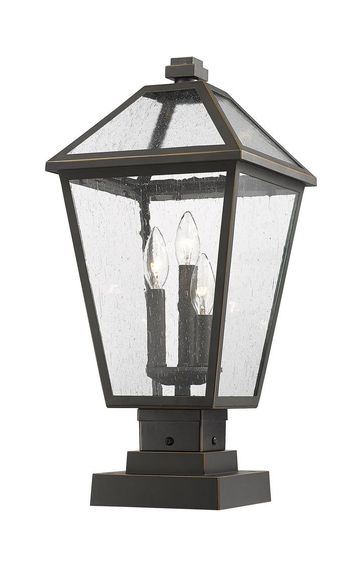 Z-Lite Canada - 579PHBS-SQPM-ORB - Three Light Outdoor Pier Mounted Fixture - Talbot - Oil Rubbed Bronze