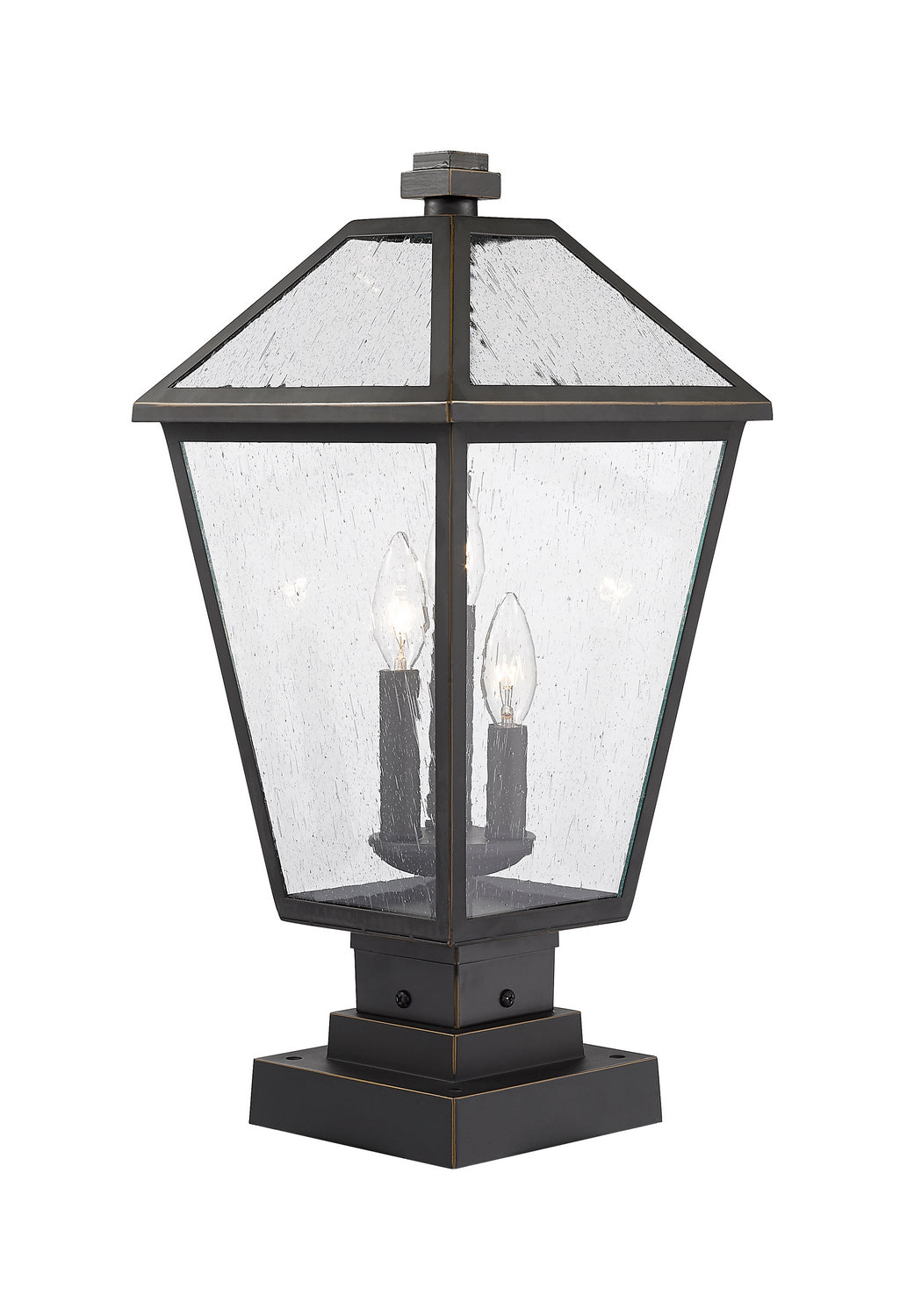 Z-Lite Canada - 579PHBS-SQPM-ORB - Three Light Outdoor Pier Mounted Fixture - Talbot - Oil Rubbed Bronze