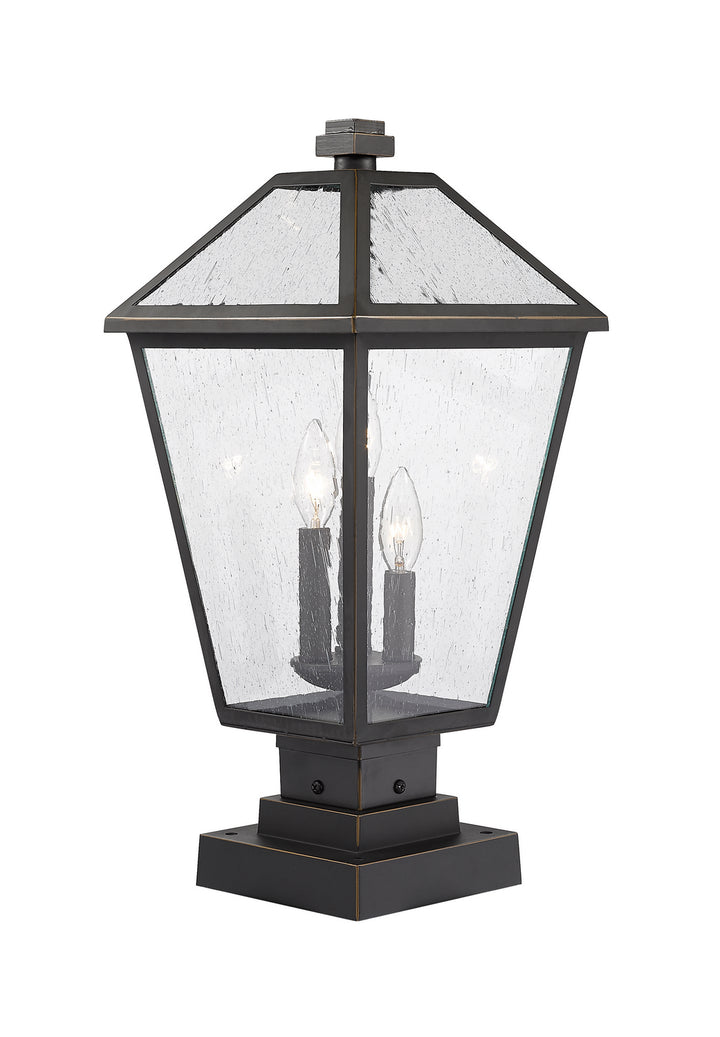 Z-Lite Canada - 579PHBS-SQPM-ORB - Three Light Outdoor Pier Mounted Fixture - Talbot - Oil Rubbed Bronze