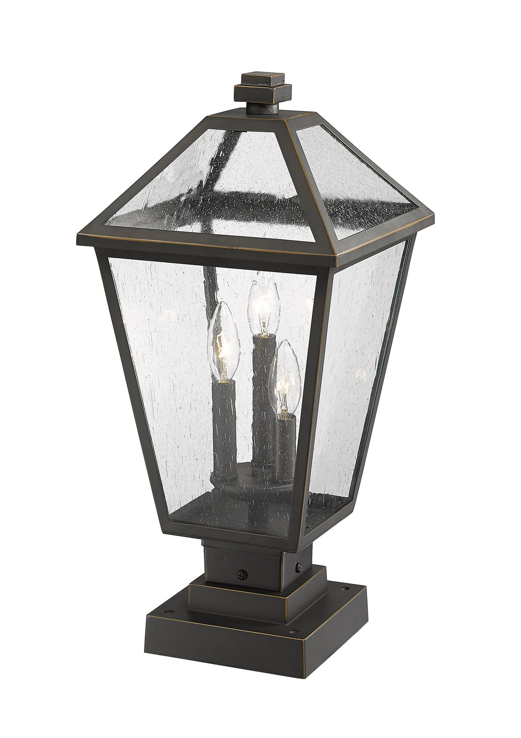 Z-Lite Canada - 579PHBS-SQPM-ORB - Three Light Outdoor Pier Mounted Fixture - Talbot - Oil Rubbed Bronze