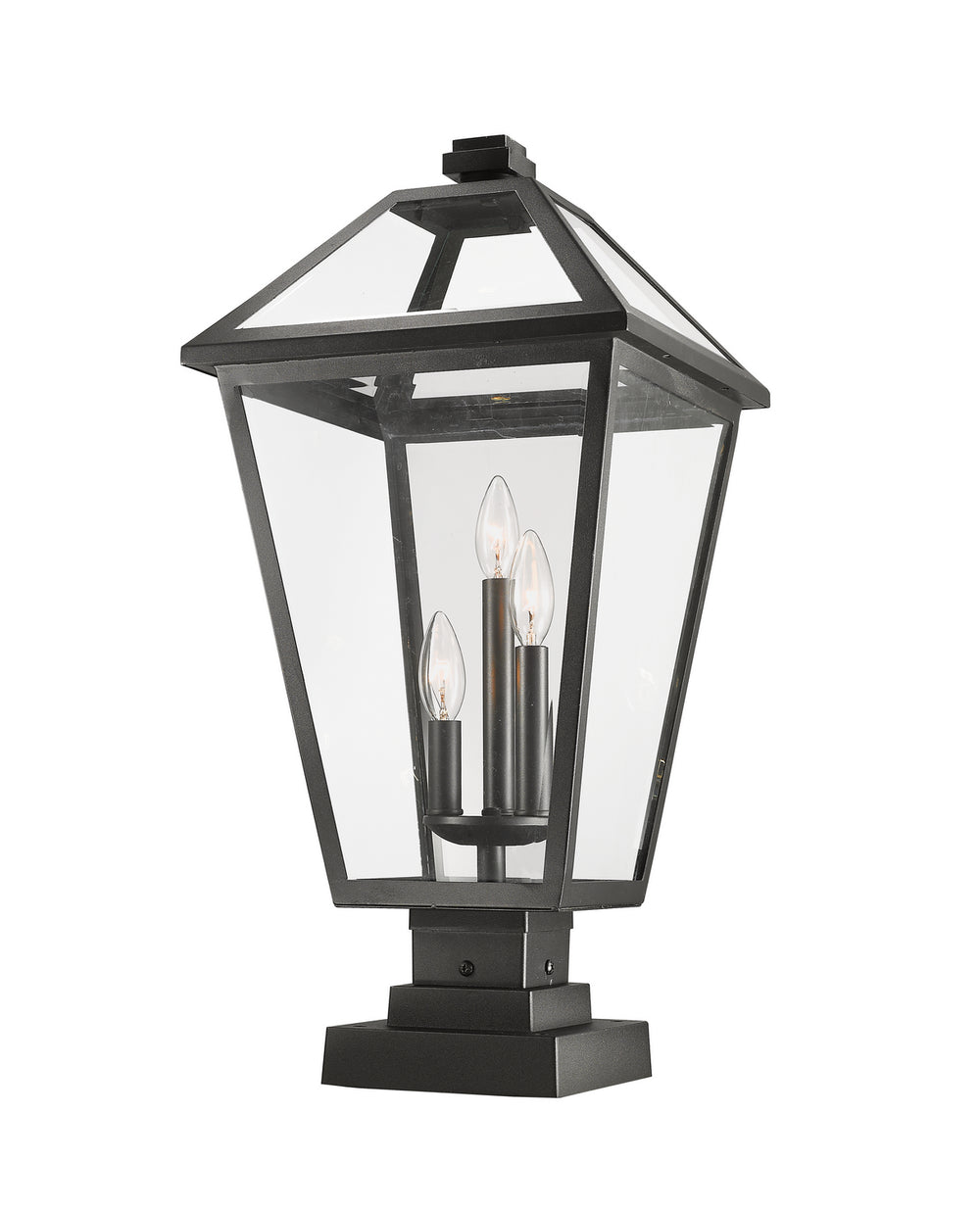 Z-Lite Canada - 579PHXLS-SQPM-BK - Three Light Outdoor Pier Mounted Fixture - Talbot - Black