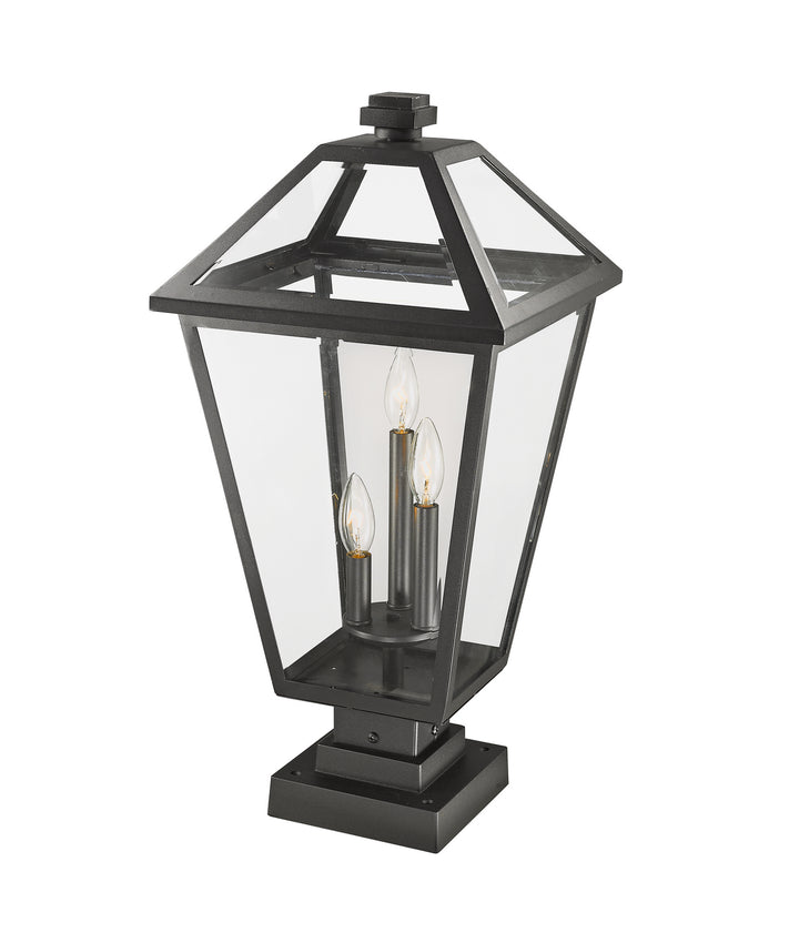Z-Lite Canada - 579PHXLS-SQPM-BK - Three Light Outdoor Pier Mounted Fixture - Talbot - Black