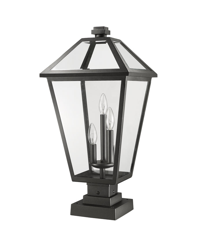 Z-Lite Canada - 579PHXLS-SQPM-BK - Three Light Outdoor Pier Mounted Fixture - Talbot - Black