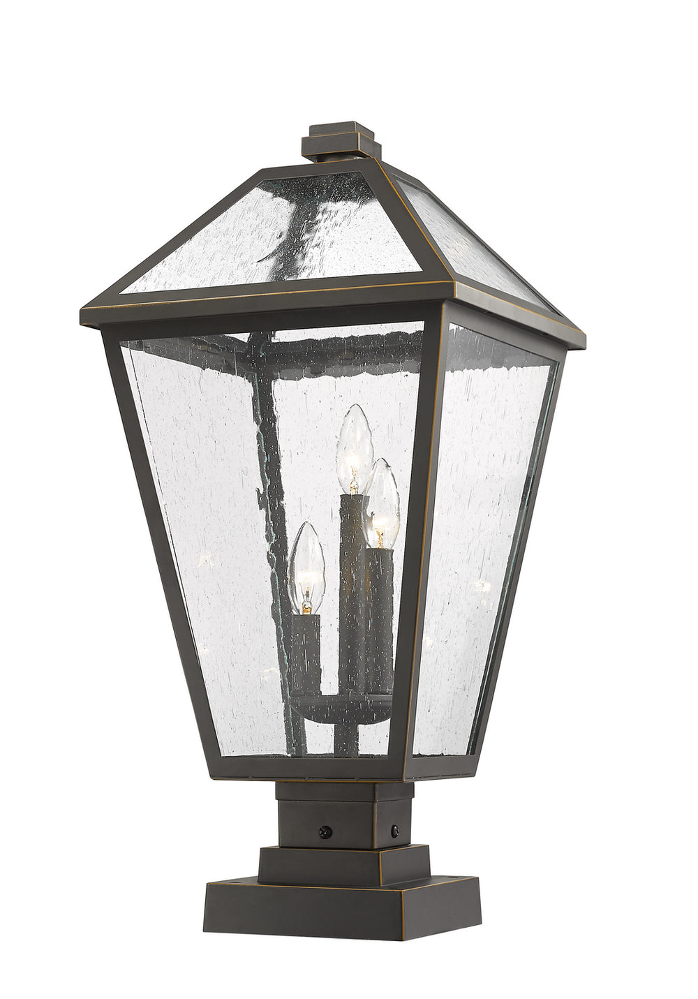 Z-Lite Canada - 579PHXLS-SQPM-ORB - Three Light Outdoor Pier Mounted Fixture - Talbot - Oil Rubbed Bronze