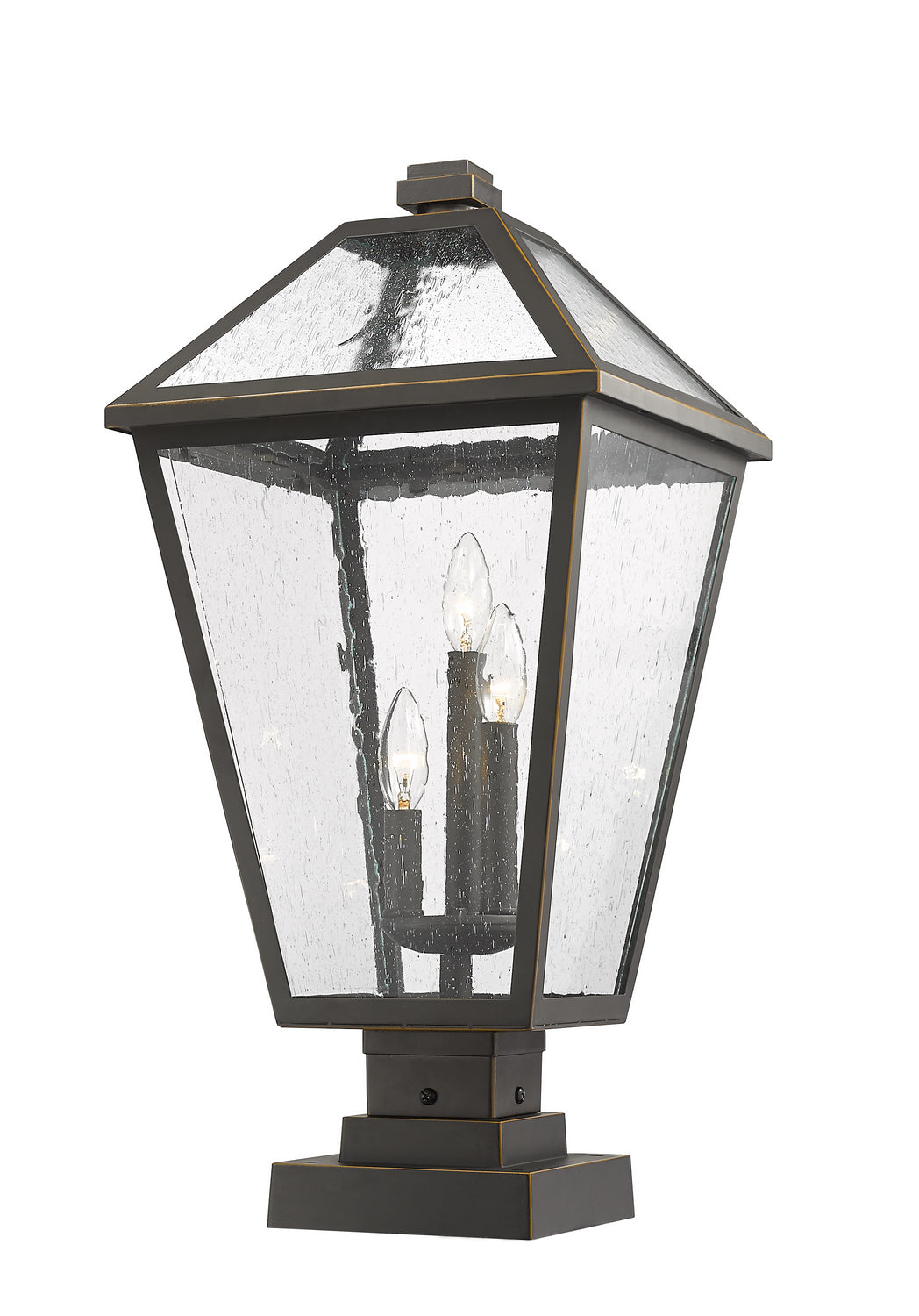 Z-Lite Canada - 579PHXLS-SQPM-ORB - Three Light Outdoor Pier Mounted Fixture - Talbot - Oil Rubbed Bronze