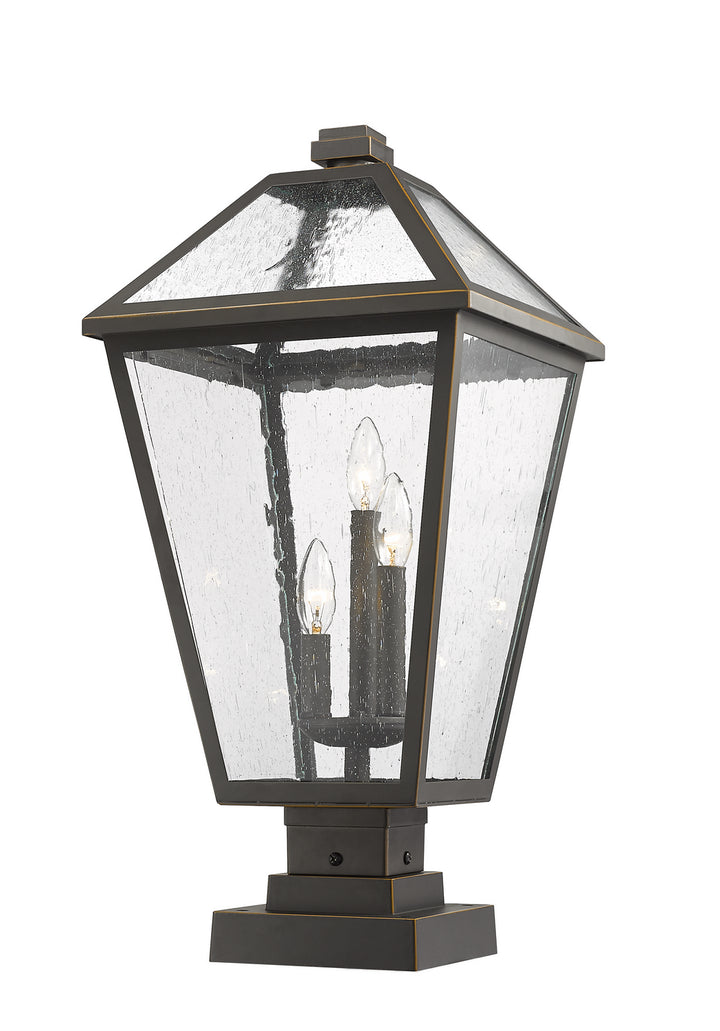 Z-Lite Canada - 579PHXLS-SQPM-ORB - Three Light Outdoor Pier Mounted Fixture - Talbot - Oil Rubbed Bronze