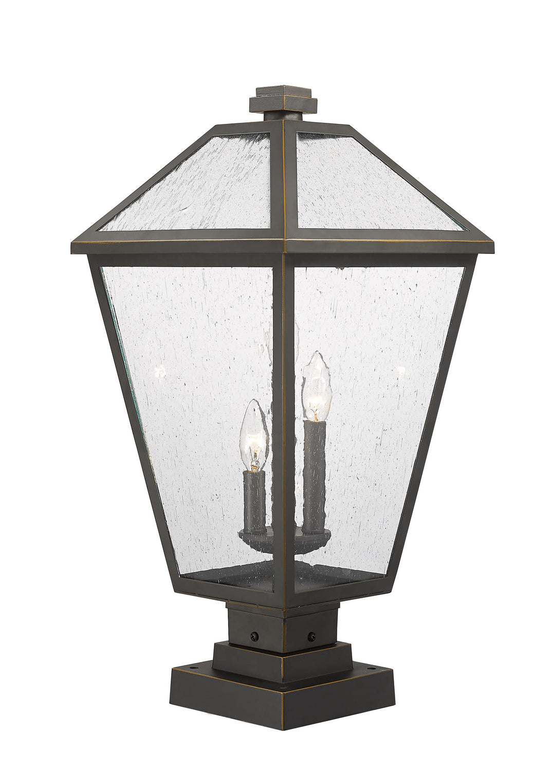 Z-Lite Canada - 579PHXLS-SQPM-ORB - Three Light Outdoor Pier Mounted Fixture - Talbot - Oil Rubbed Bronze