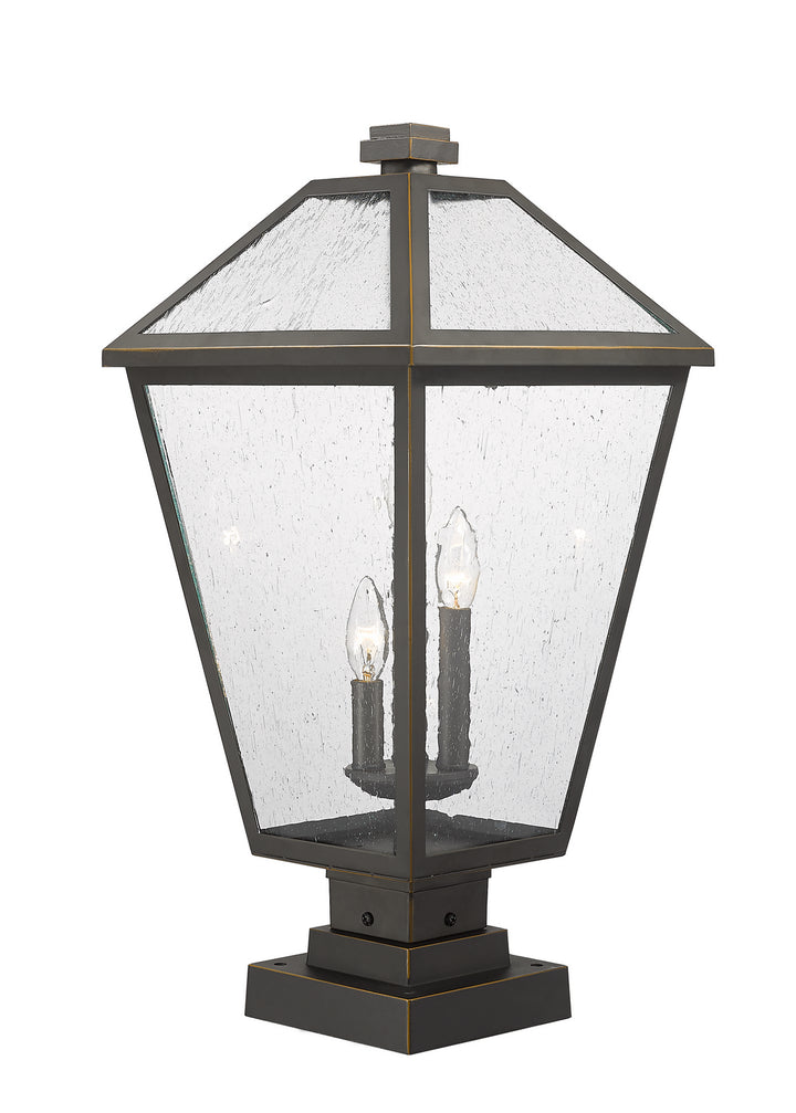Z-Lite Canada - 579PHXLS-SQPM-ORB - Three Light Outdoor Pier Mounted Fixture - Talbot - Oil Rubbed Bronze