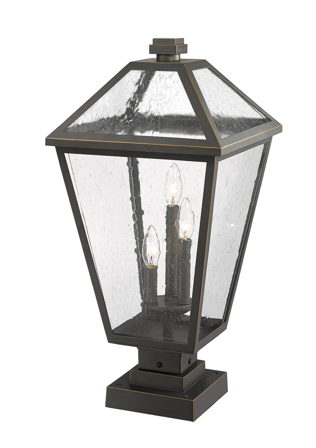 Z-Lite Canada - 579PHXLS-SQPM-ORB - Three Light Outdoor Pier Mounted Fixture - Talbot - Oil Rubbed Bronze