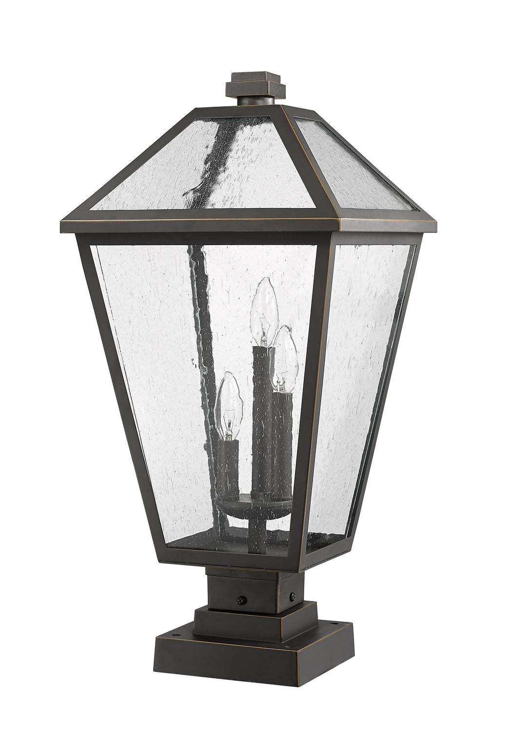 Z-Lite Canada - 579PHXLS-SQPM-ORB - Three Light Outdoor Pier Mounted Fixture - Talbot - Oil Rubbed Bronze