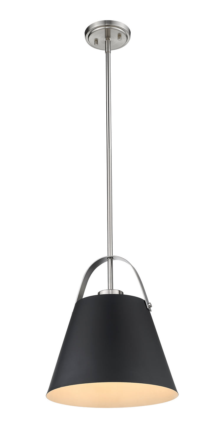 Z-Lite Canada - 726P-MB+BN - One Light Pendant - Z-Studio - Matte Black + Brushed Nickel