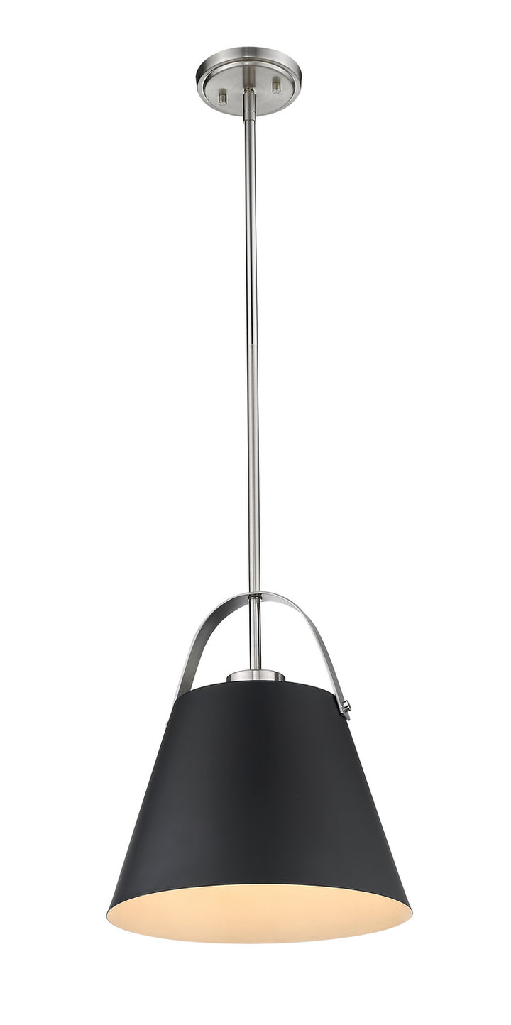 Z-Lite Canada - 726P-MB+BN - One Light Pendant - Z-Studio - Matte Black + Brushed Nickel