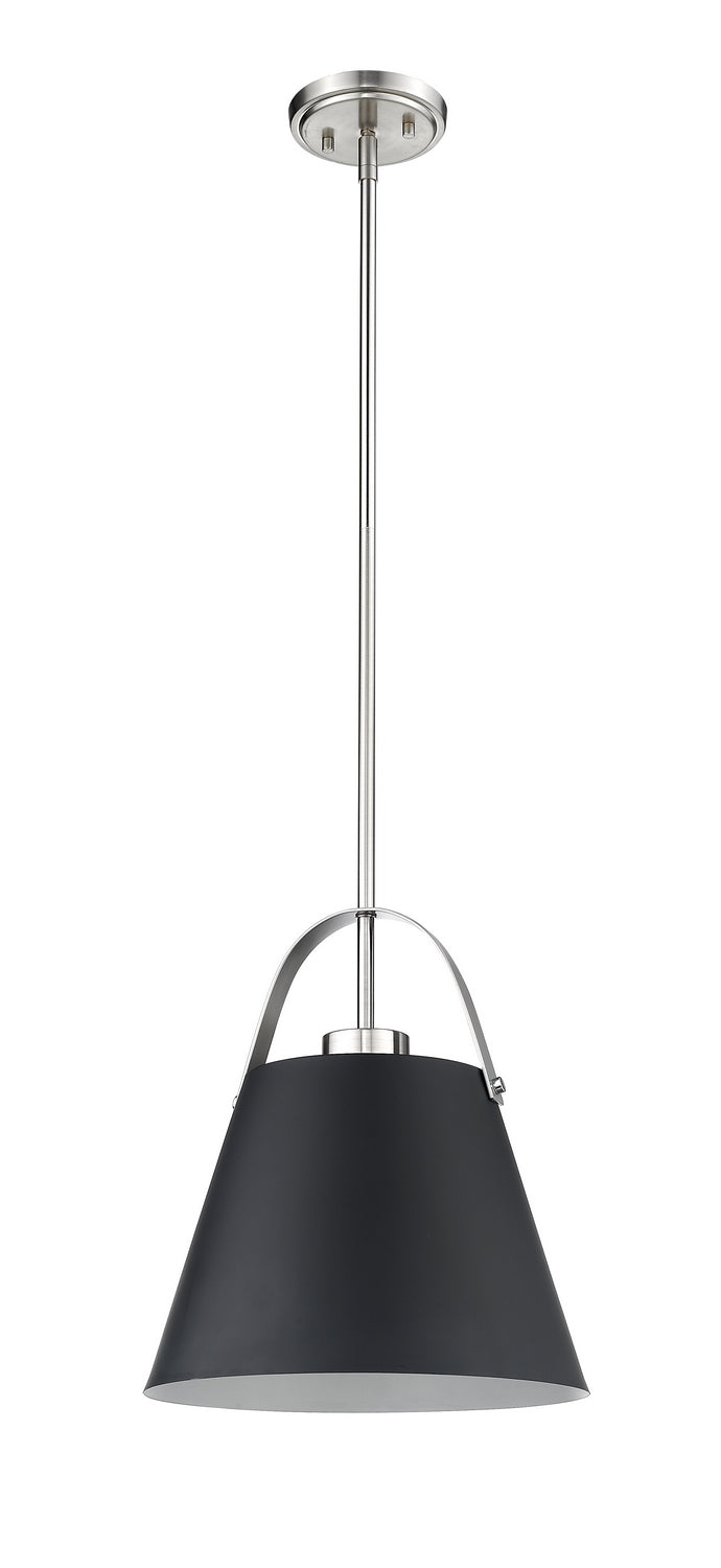 Z-Lite Canada - 726P-MB+BN - One Light Pendant - Z-Studio - Matte Black + Brushed Nickel