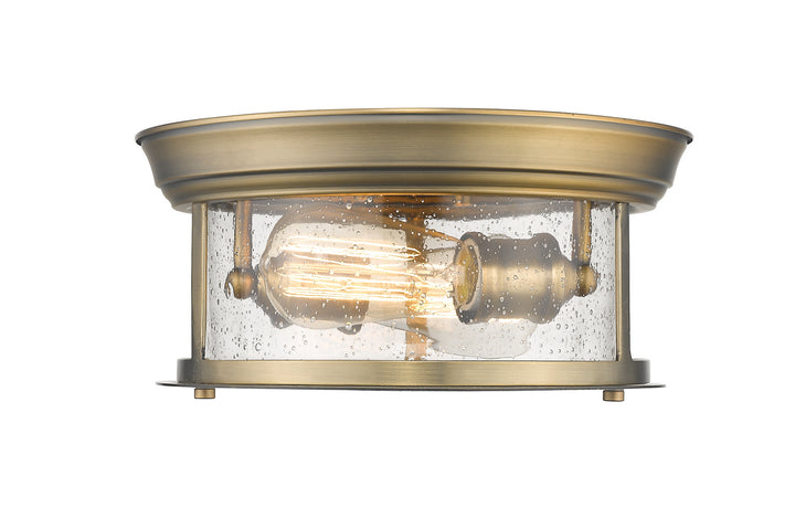 Z-Lite Canada - 727F10-HBR - Two Light Flush Mount - Sonna - Heritage Brass