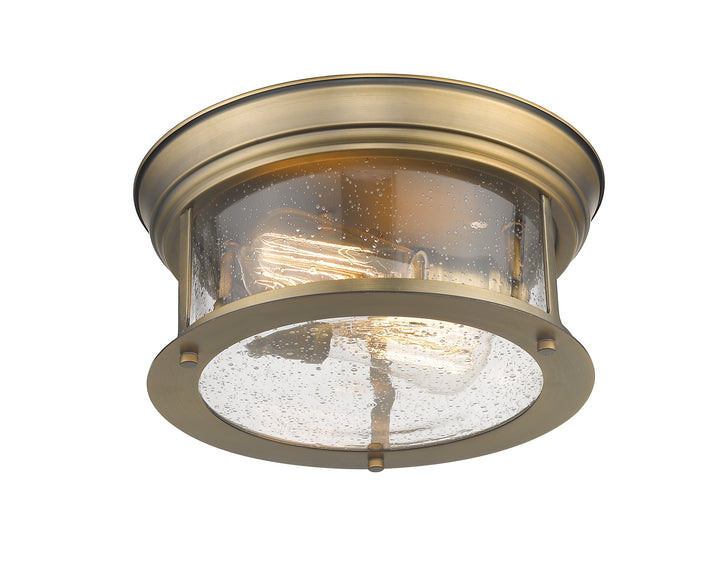 Z-Lite Canada - 727F10-HBR - Two Light Flush Mount - Sonna - Heritage Brass