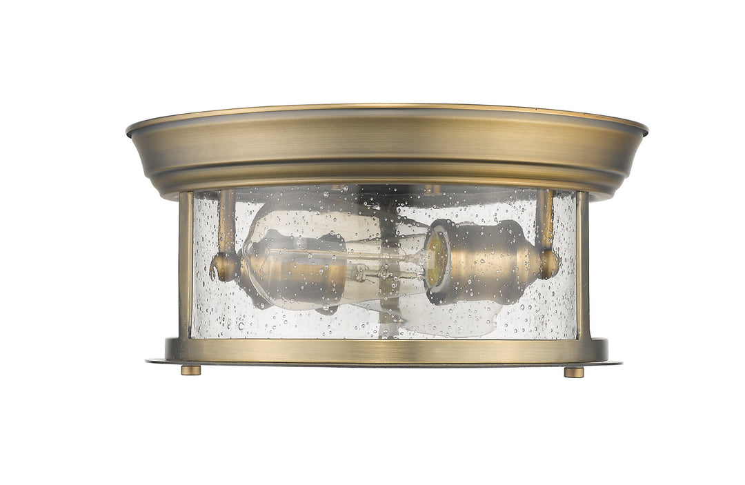 Z-Lite Canada - 727F10-HBR - Two Light Flush Mount - Sonna - Heritage Brass
