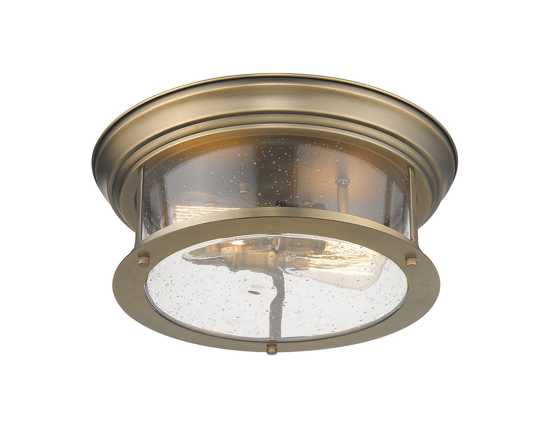 Z-Lite Canada - 727F13-HBR - Two Light Flush Mount - Sonna - Heritage Brass