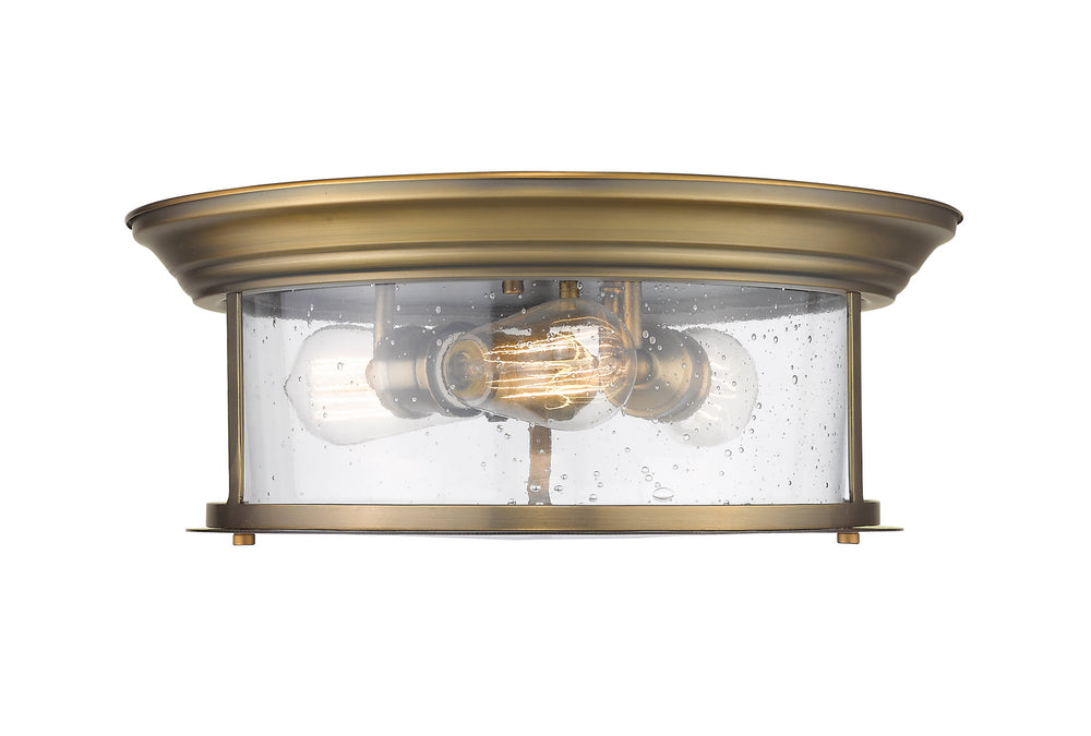Z-Lite Canada - 727F16-HBR - Three Light Flush Mount - Sonna - Heritage Brass