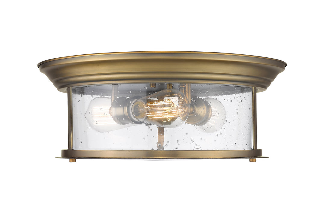 Z-Lite Canada - 727F16-HBR - Three Light Flush Mount - Sonna - Heritage Brass