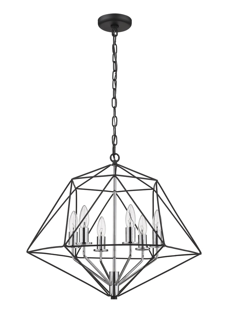 Z-Lite Canada - 918-22MB-CH - Six Light Chandelier - Geo - Matte Black + Chrome