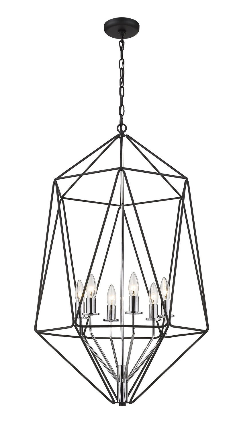 Z-Lite Canada - 918-35MB-CH - Six Light Chandelier - Geo - Matte Black + Chrome