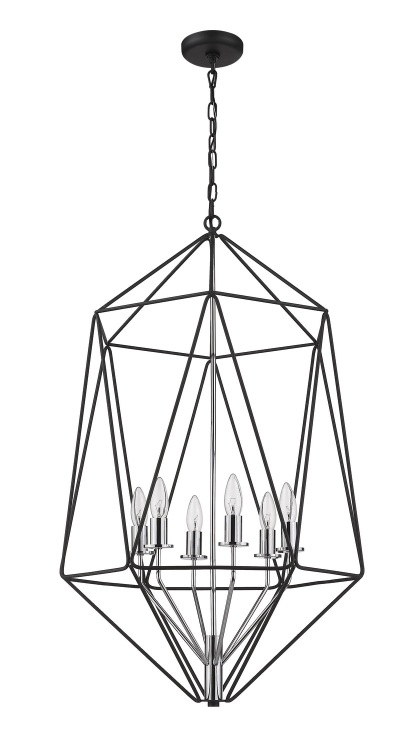 Z-Lite Canada - 918-35MB-CH - Six Light Chandelier - Geo - Matte Black + Chrome