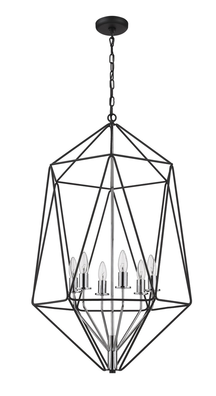 Z-Lite Canada - 918-35MB-CH - Six Light Chandelier - Geo - Matte Black + Chrome