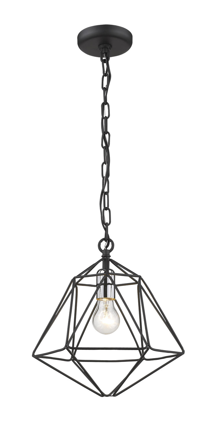 Z-Lite Canada - 918MP-MB-CH - One Light Pendant - Geo - Matte Black + Chrome