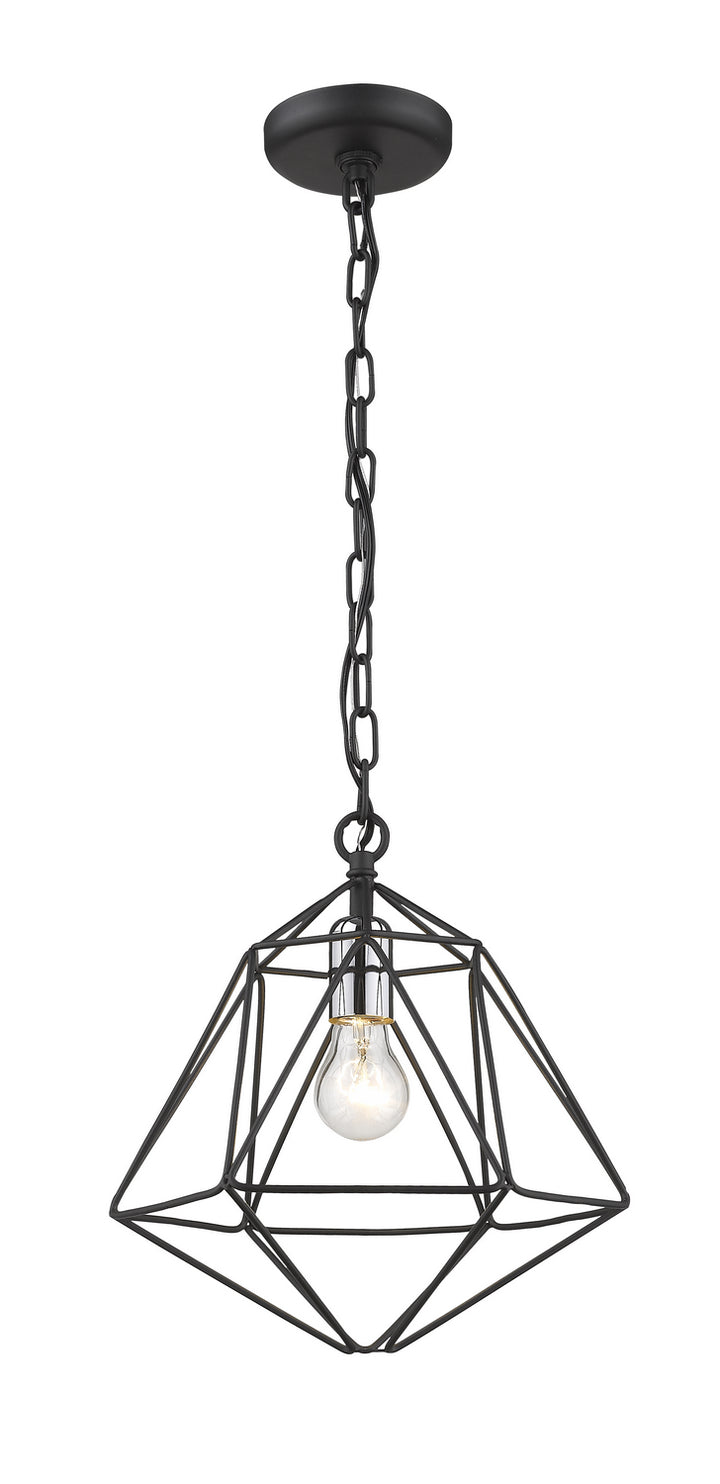 Z-Lite Canada - 918MP-MB-CH - One Light Pendant - Geo - Matte Black + Chrome