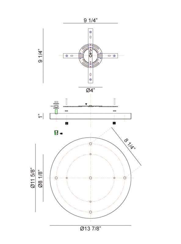 Matteo Canada - CP0105CH - Ceiling Canopy - Multi Ceiling Canopy (Line Voltage) - Chrome