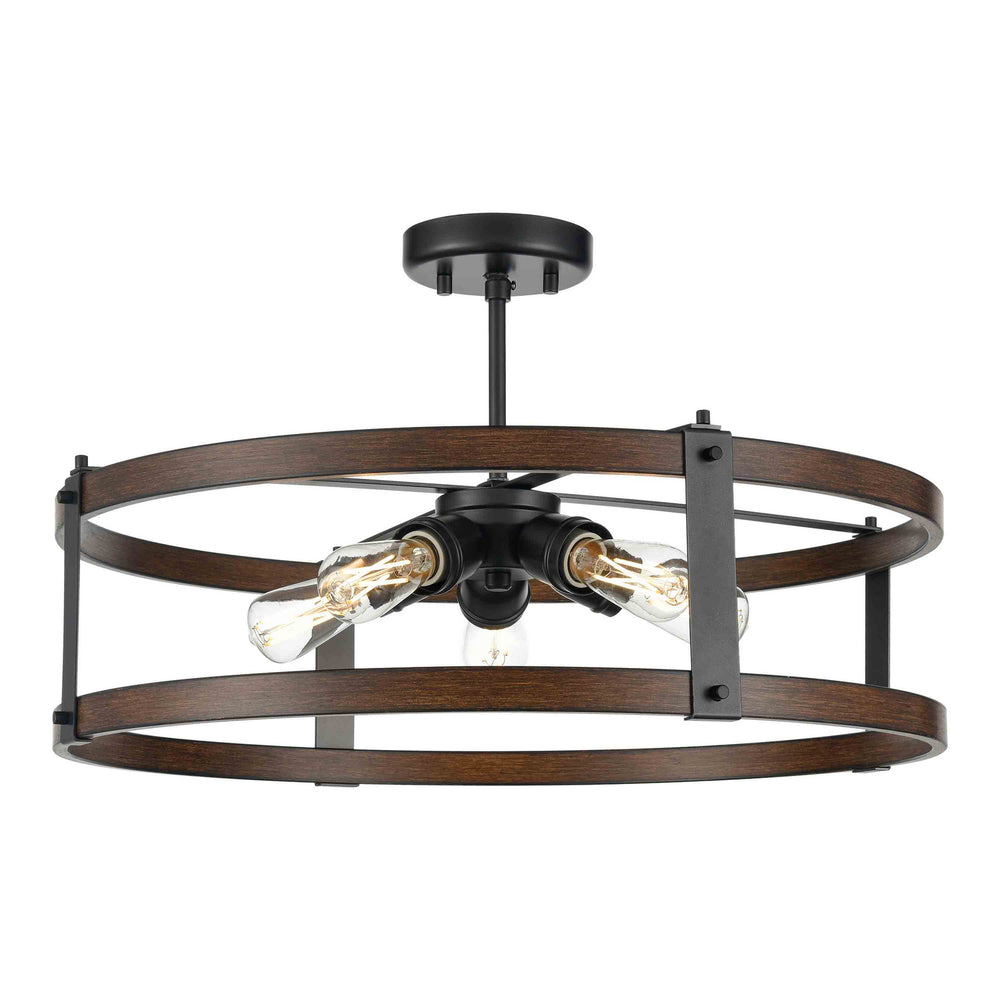 DVI Canada - DVP40308GR+IW - Five Light Dual Mount - Oakhurst - Graphite/Ironwood On Metal