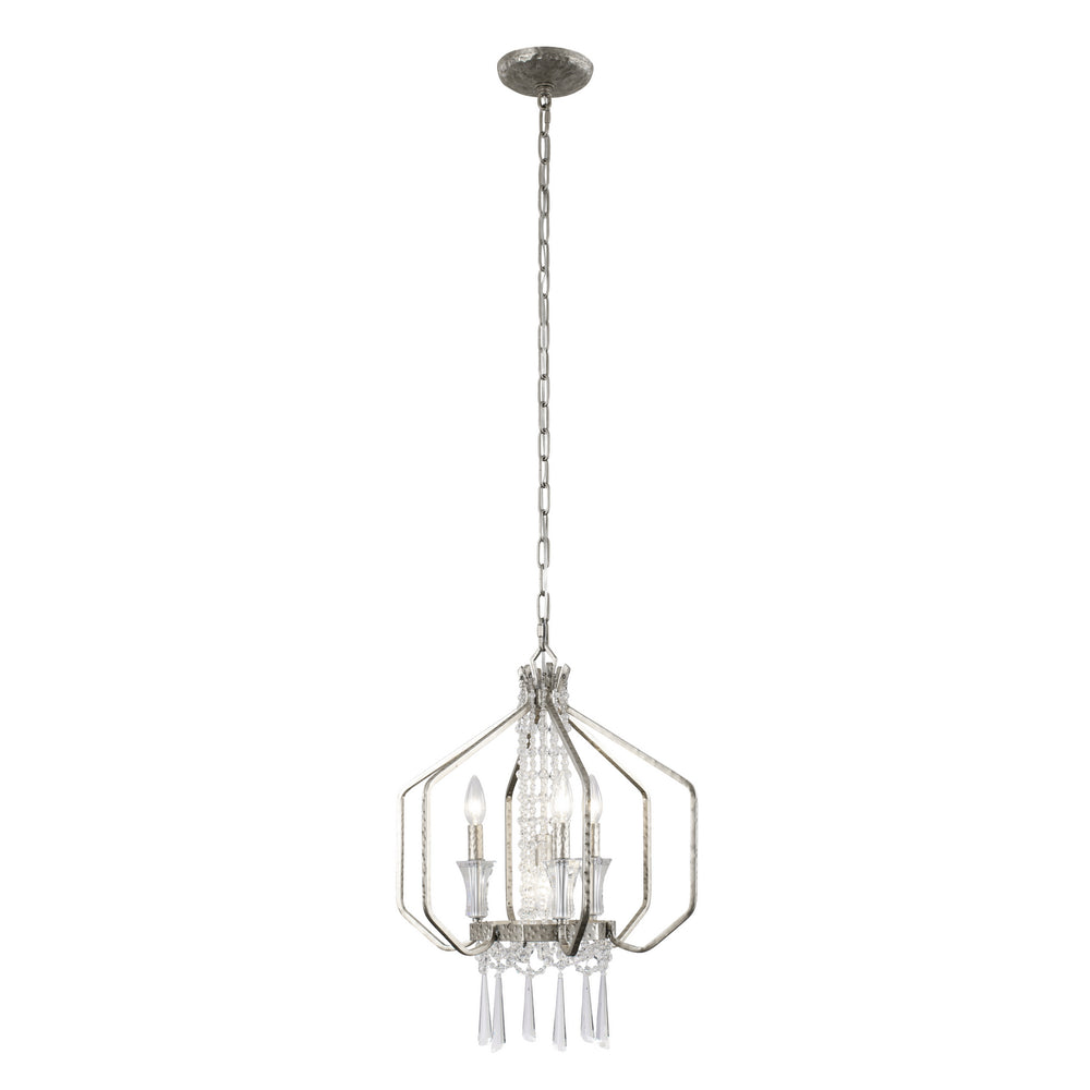 Varaluz - 270P04TR - Four Light Pendant - Barcelona - Transcend Silver