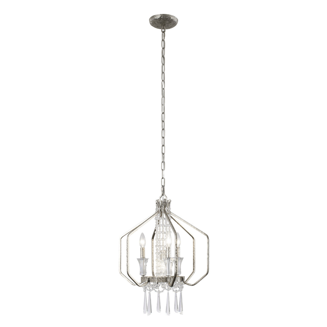 Varaluz - 270P04TR - Four Light Pendant - Barcelona - Transcend Silver